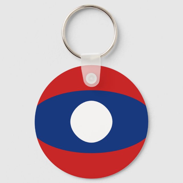 Llavero Keychain de la bandera de Laos Fisheye (Anverso)