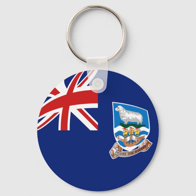 Llavero Keychain de la bandera de las Islas Malvinas (Anverso)