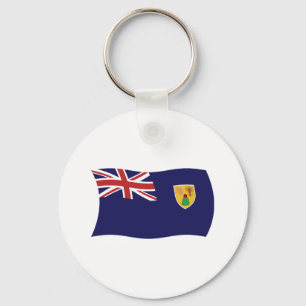 Llavero Keychain De La Bandera De Las Islas Turcas Y Caico
