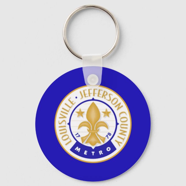 Llavero Keychain de la bandera de Louisville (Kentucky) (Anverso)