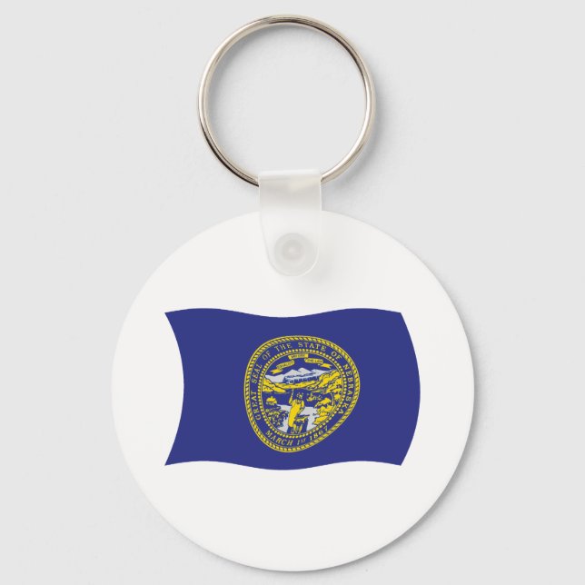 Llavero Keychain de la bandera de Nebraska (Anverso)