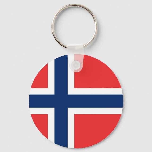 Llavero Keychain de la bandera de Noruega (Anverso)