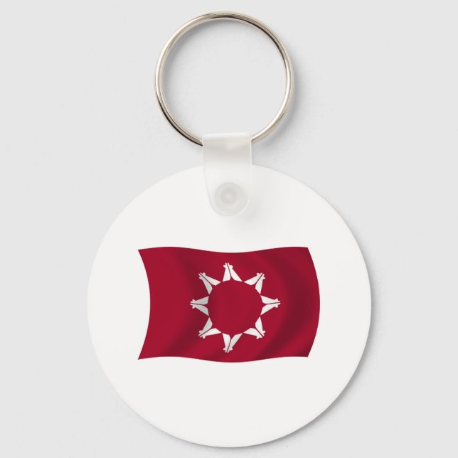 Llavero Keychain de la bandera de Oglala Lakota (Anverso)