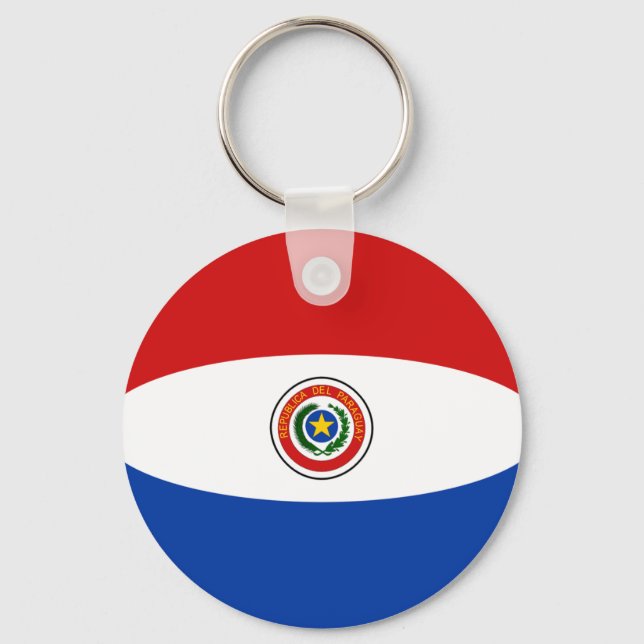 Llavero Keychain de la bandera de Paraguay (Anverso)
