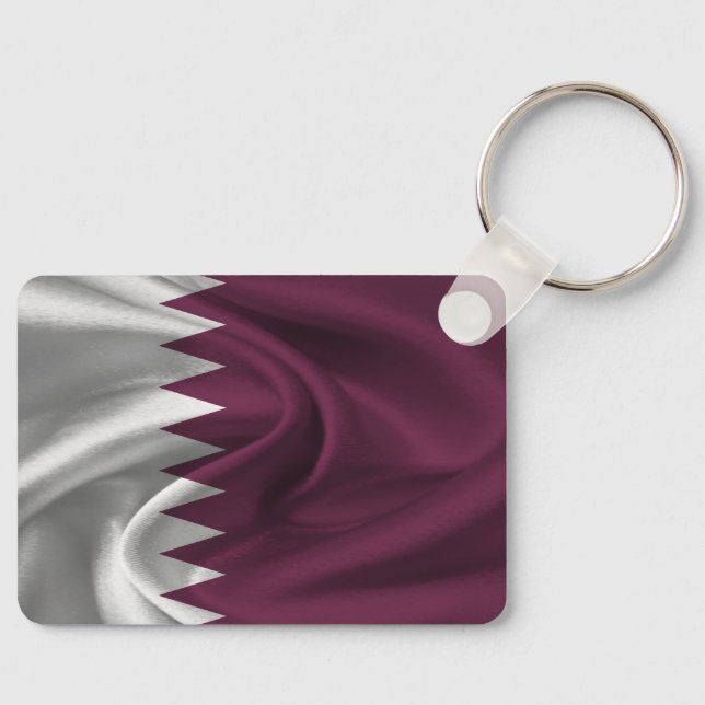 Llavero Keychain de la bandera de Qatar (Anverso)