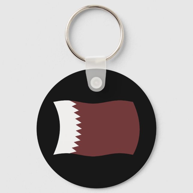 Llavero Keychain de la bandera de Qatar (Anverso)