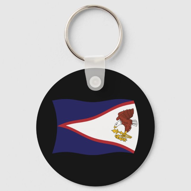 Llavero Keychain de la Bandera de Samoa Americana (Anverso)