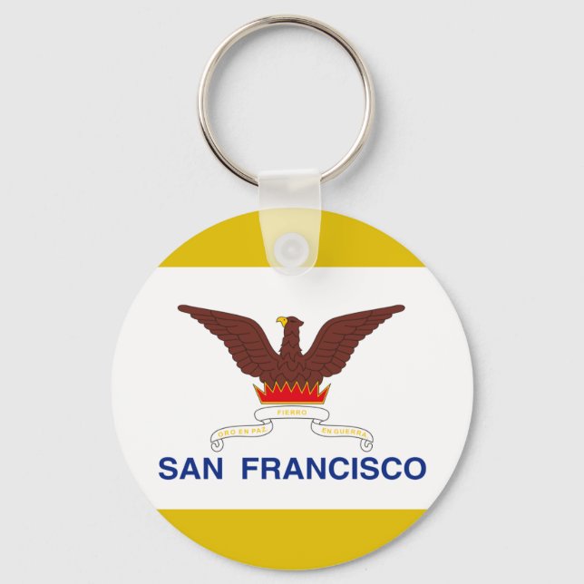 Llavero Keychain de la bandera de San Francisco (Californi (Anverso)