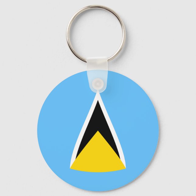 Llavero Keychain de la bandera de Santa Lucía (Anverso)