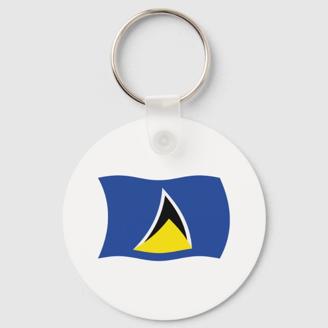 Llavero Keychain de la bandera de Santa Lucía (Anverso)