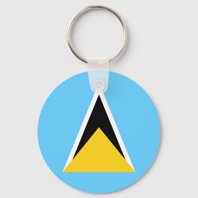 Llavero Keychain de la bandera de Santa Lucía (Anverso)