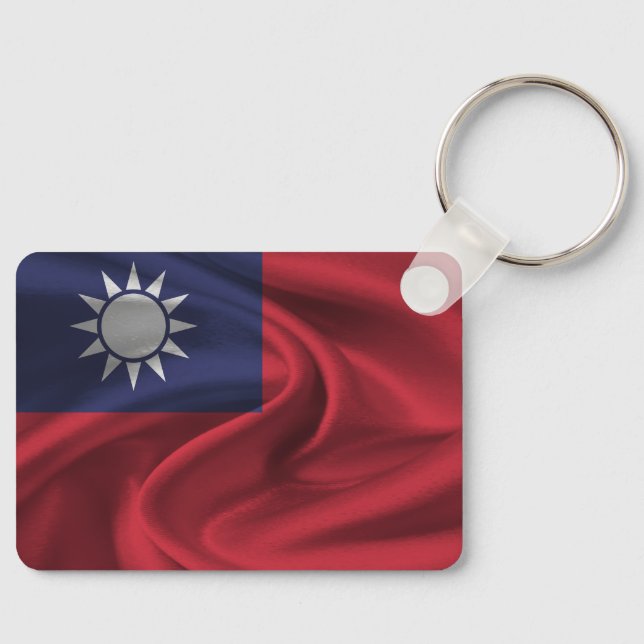 Llavero Keychain de la bandera de Taiwán (Anverso)