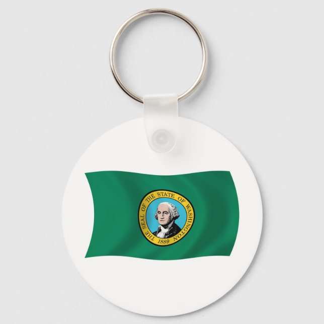 Llavero Keychain de la bandera de Washington (Anverso)