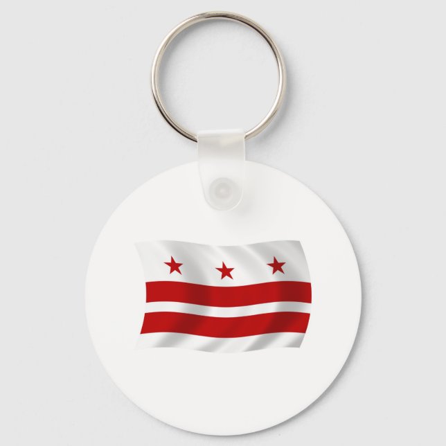 Llavero Keychain de la bandera de Washington D.C. (Anverso)