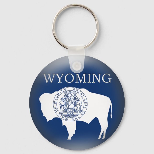 Llavero Keychain de la bandera del estado de Wyoming (Anverso)