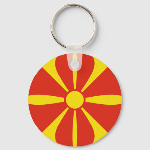Llavero Keychain de la bandera del Norte de Macedonia