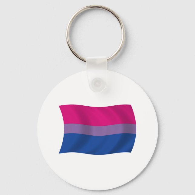 Llavero Keychain de la bandera del Orgullo Bisexual (Anverso)