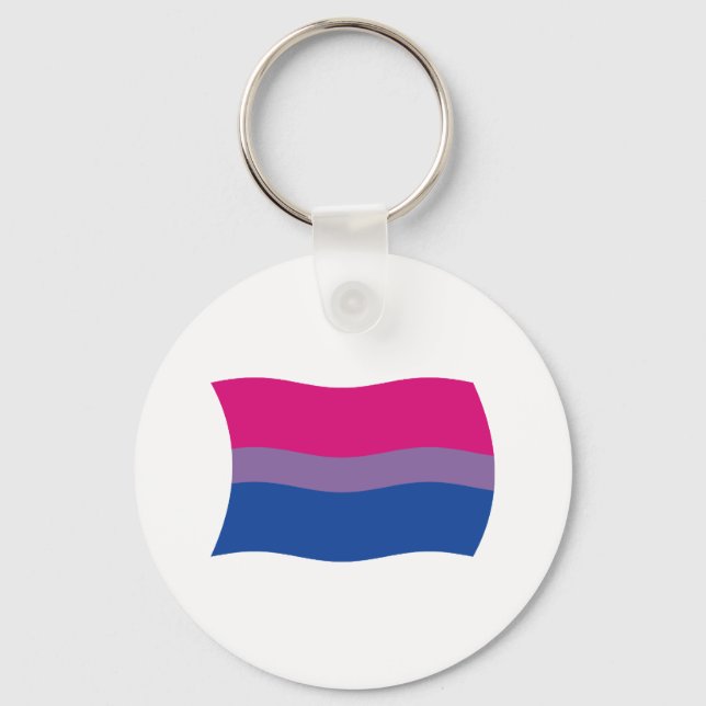 Llavero Keychain de la bandera del Orgullo Bisexual (Anverso)