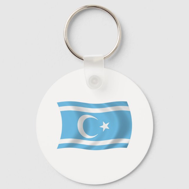 Llavero Keychain de la bandera turcomana de Irak (Anverso)