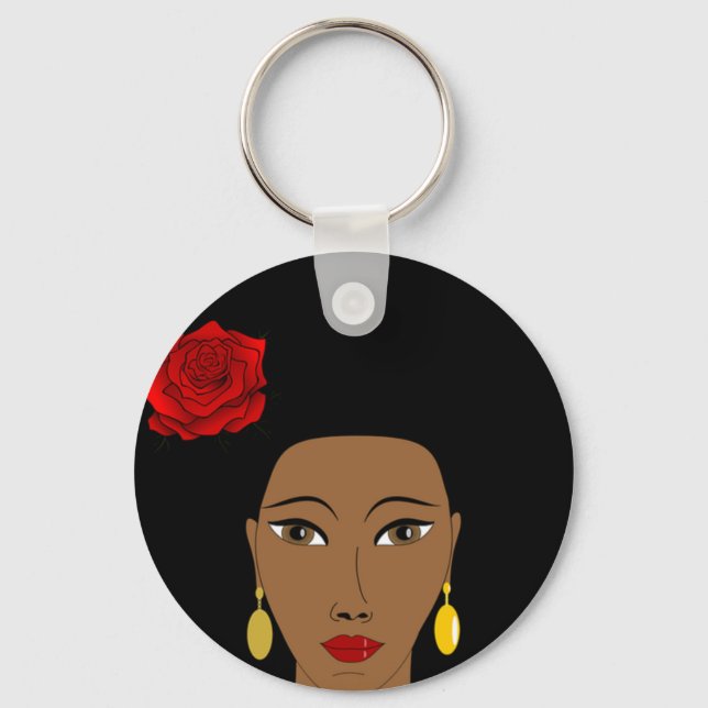 Llavero Keychain de la belleza africana (Anverso)