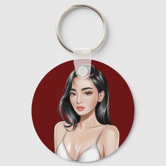 Llavero Keychain de la belleza de la playa (Anverso)