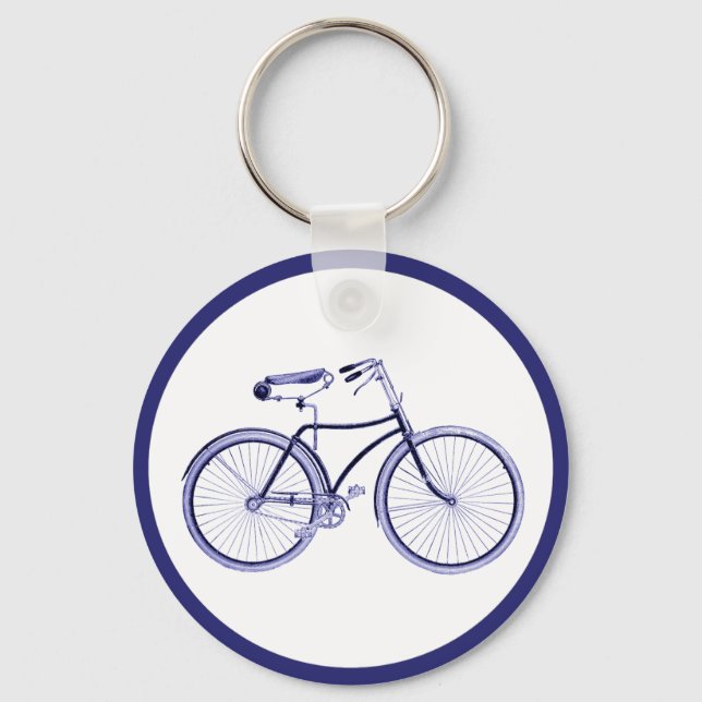 Llavero Keychain de la bicicleta azul (Anverso)