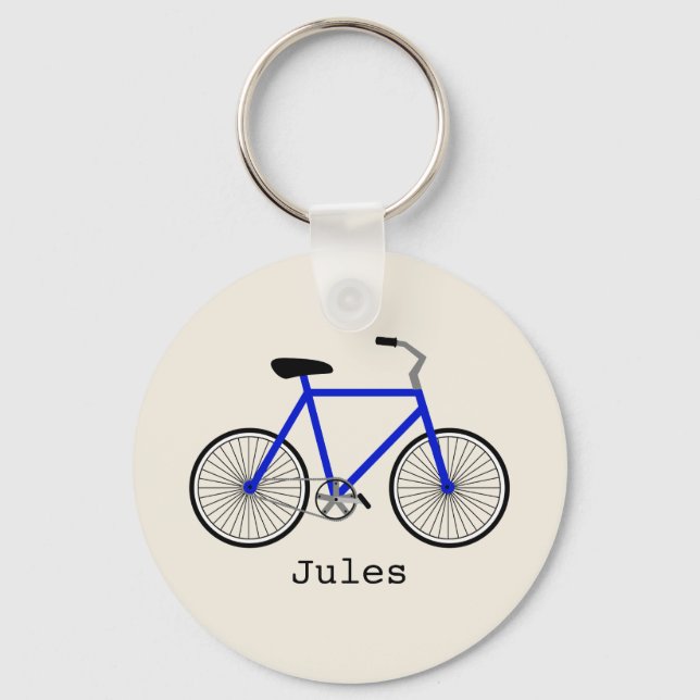 Llavero Keychain de la bicicleta azul (Anverso)