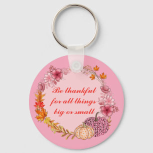 Llavero Keychain de la cita de Wreath de otoño