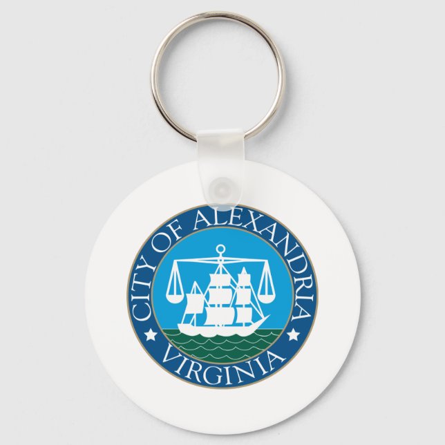 Llavero Keychain de la ciudad de Alejandría (Virginia) (Anverso)