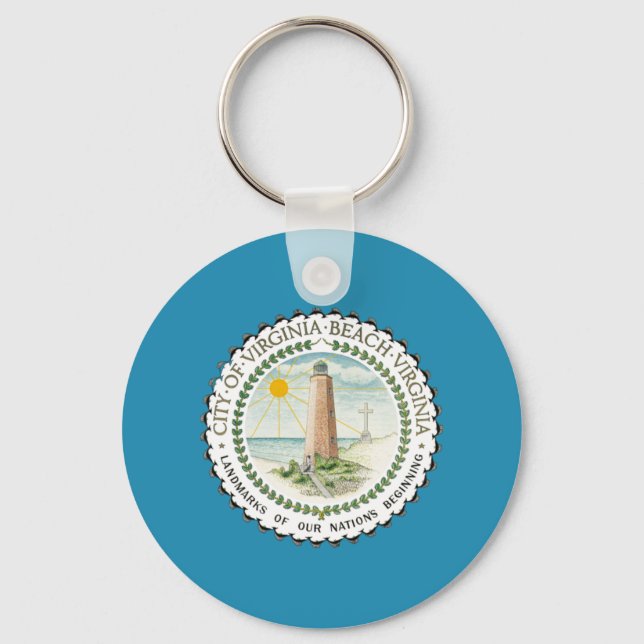 Llavero Keychain de la ciudad de Virginia Beach (Virginia) (Anverso)