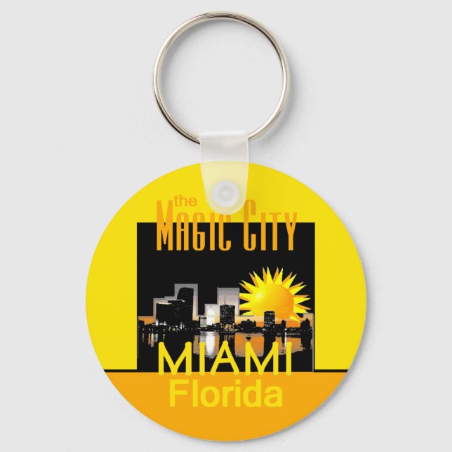 Llavero Keychain de la Ciudad Mágica de MIAMI (Anverso)