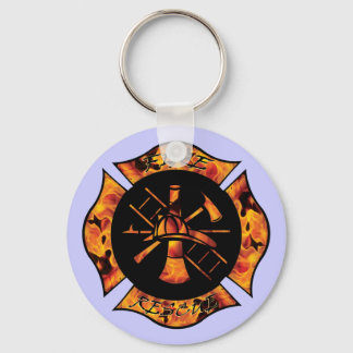Llavero Keychain de la Cruz de Inflamación de Rescate de F