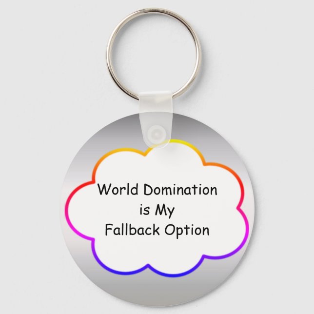 Llavero Keychain de la dominación mundial (Anverso)