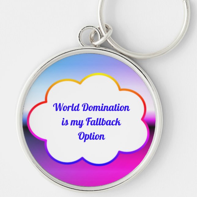 Llavero Keychain de la dominación mundial (Frente)