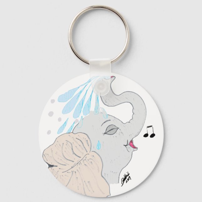 Llavero Keychain de la ducha elefante (Anverso)