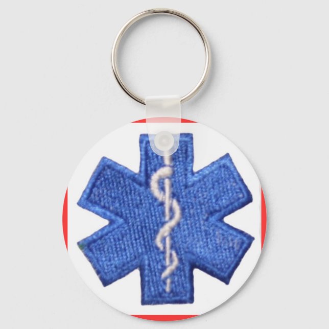 Llavero Keychain de la Estrella de la Vida de EMT (Anverso)
