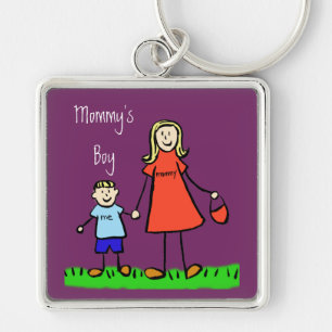 Llavero Keychain de la familia de los hijos de madres y Pe