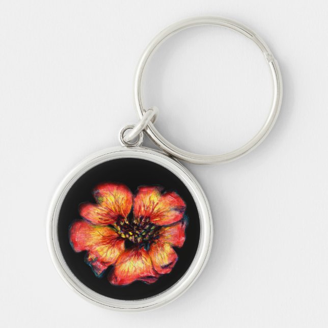 Llavero Keychain de la flor de Cinquefoil de Nepal (Frente)