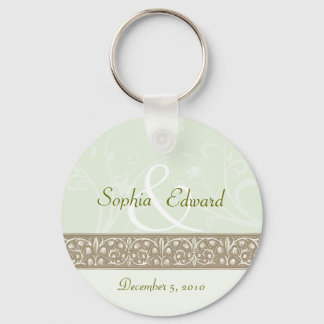 Llavero Keychain de la frisa Ornamental verde salvia