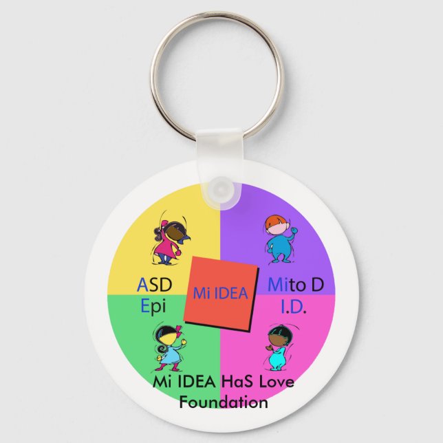 Llavero Keychain de la Fundación Mi IDEA HaS Love (Anverso)