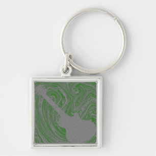 Llavero Keychain de la guitarra, verde