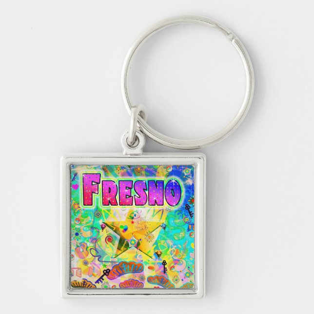 Llavero Keychain de la hora de la Epoch de Fresno (Frente)