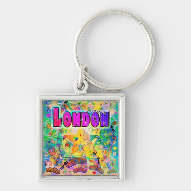 Llavero Keychain de la hora de la Epoch de Londres (Frente)