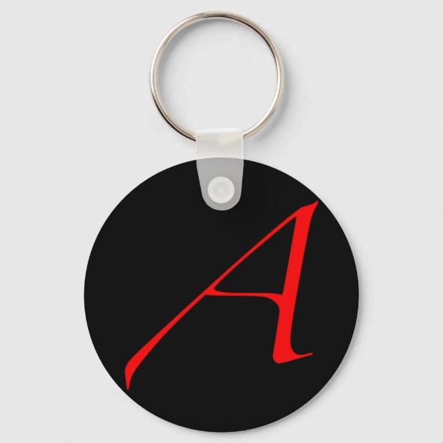 Llavero Keychain de la letra atea (Anverso)