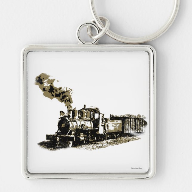 Llavero Keychain de la locomotora de vapor (Frente)