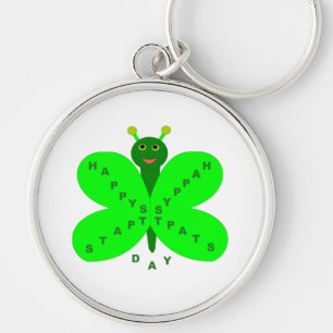 Llavero Keychain de la mariposa del Día de San Patricio