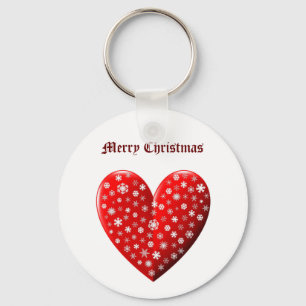 Llavero Keychain de la Navidad del Corazón Rojo