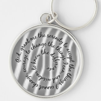 Llavero Keychain de la oración de la serenidad de cebra