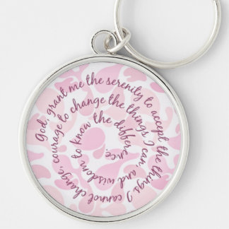 Llavero Keychain de la oración de la serenidad del Camo Ro