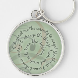 Llavero Keychain de la Oración de la Serenidad Verde